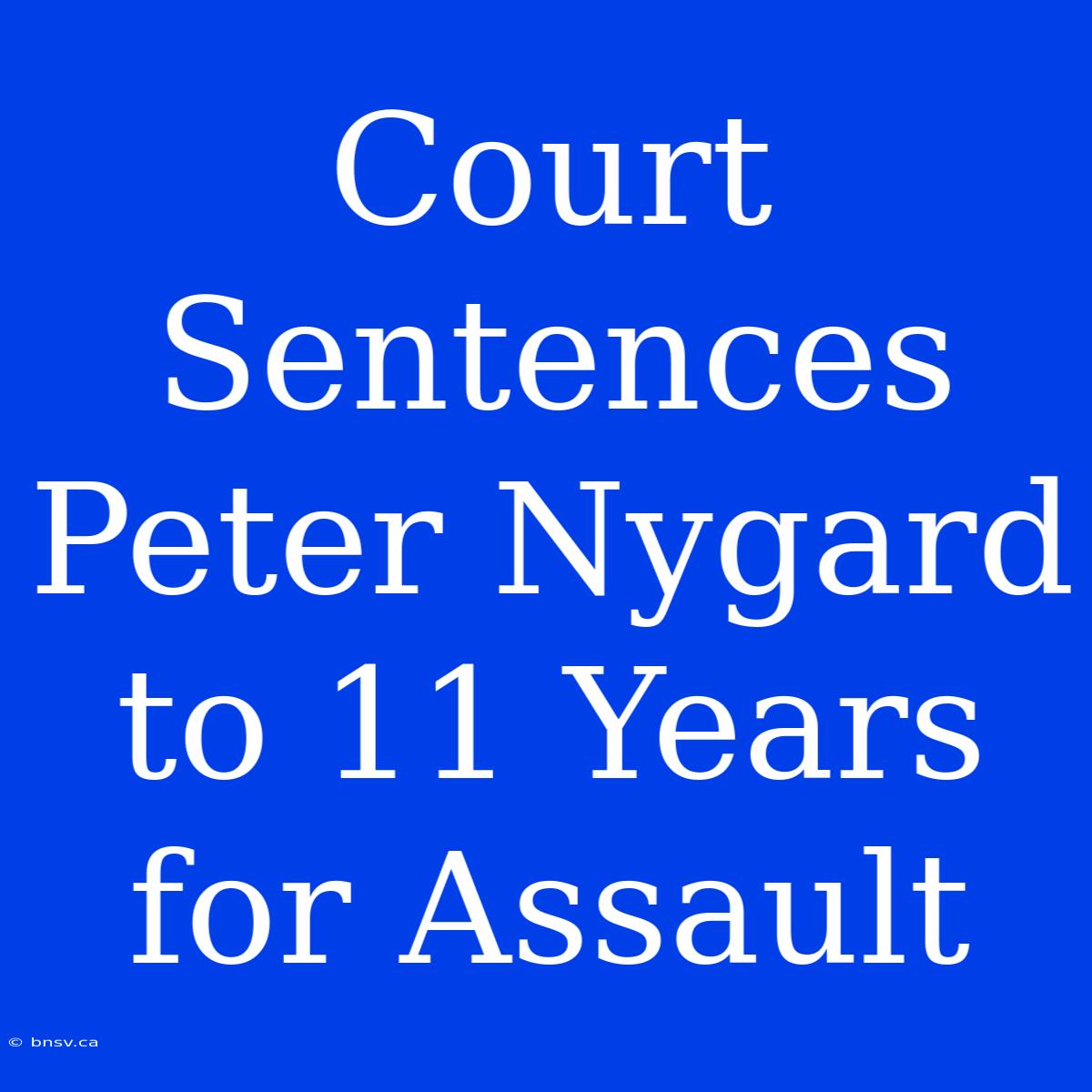 Court Sentences Peter Nygard To 11 Years For Assault