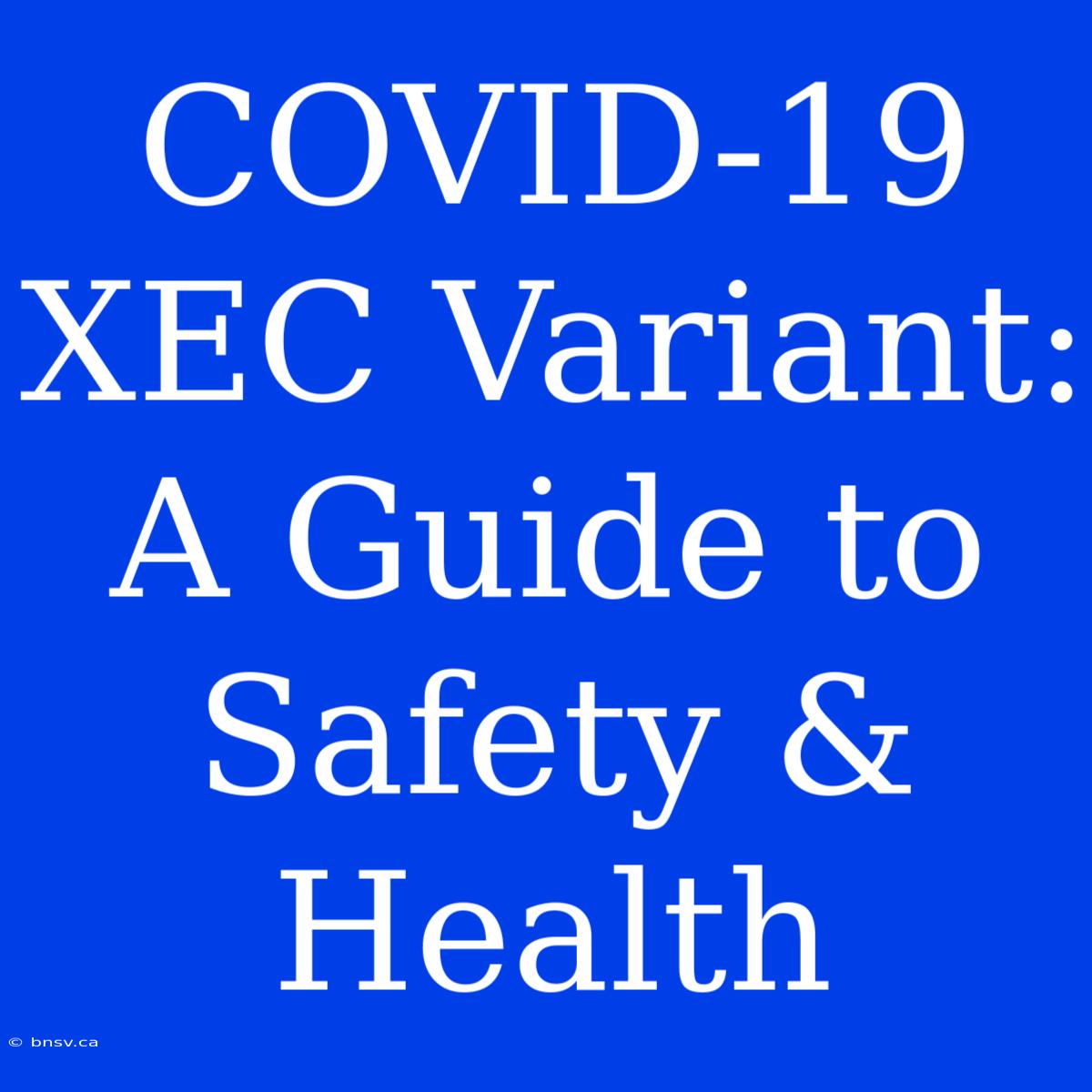 COVID-19 XEC Variant:  A Guide To Safety & Health