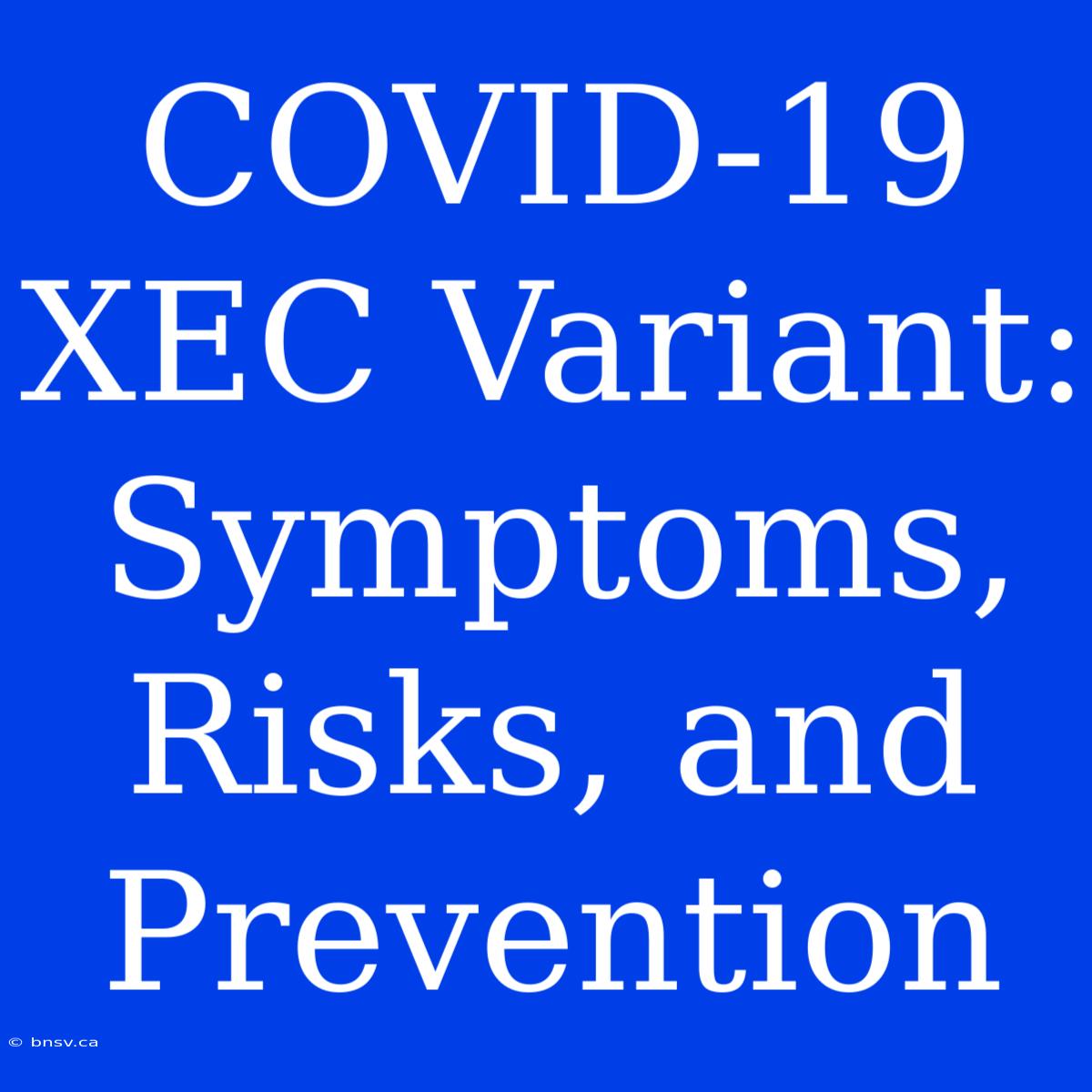 COVID-19 XEC Variant: Symptoms, Risks, And Prevention