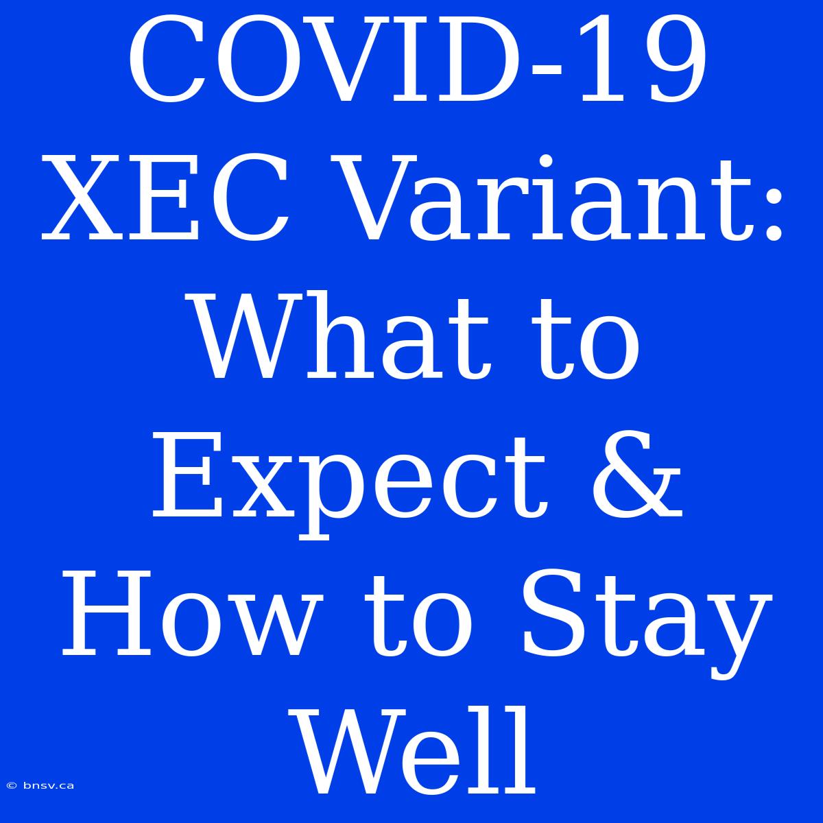 COVID-19 XEC Variant: What To Expect & How To Stay Well