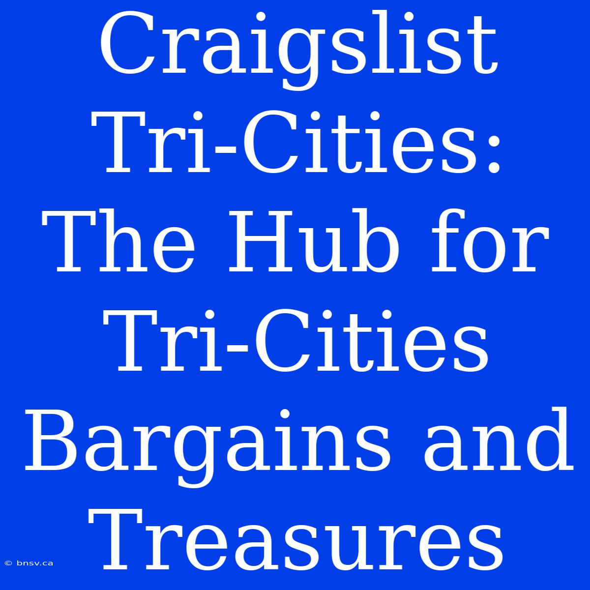 Craigslist Tri-Cities: The Hub For Tri-Cities Bargains And Treasures