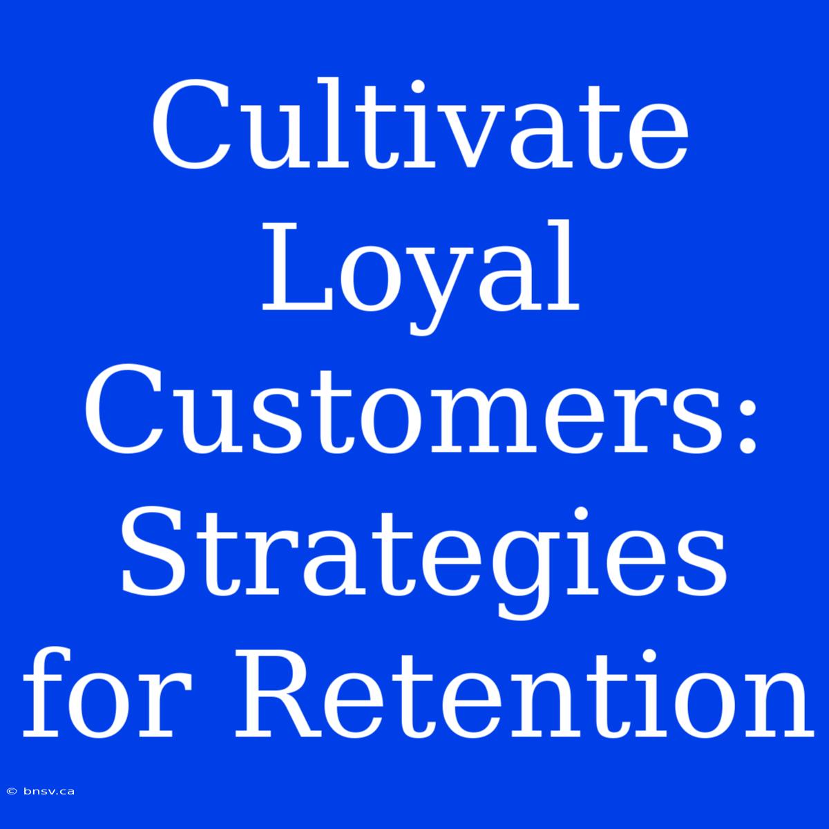 Cultivate Loyal Customers: Strategies For Retention