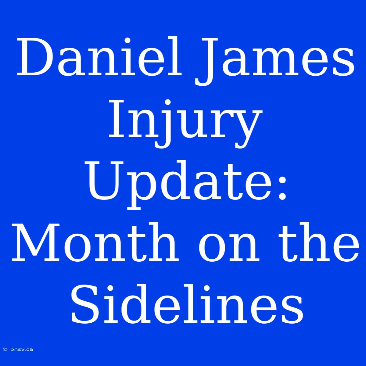 Daniel James Injury Update: Month On The Sidelines