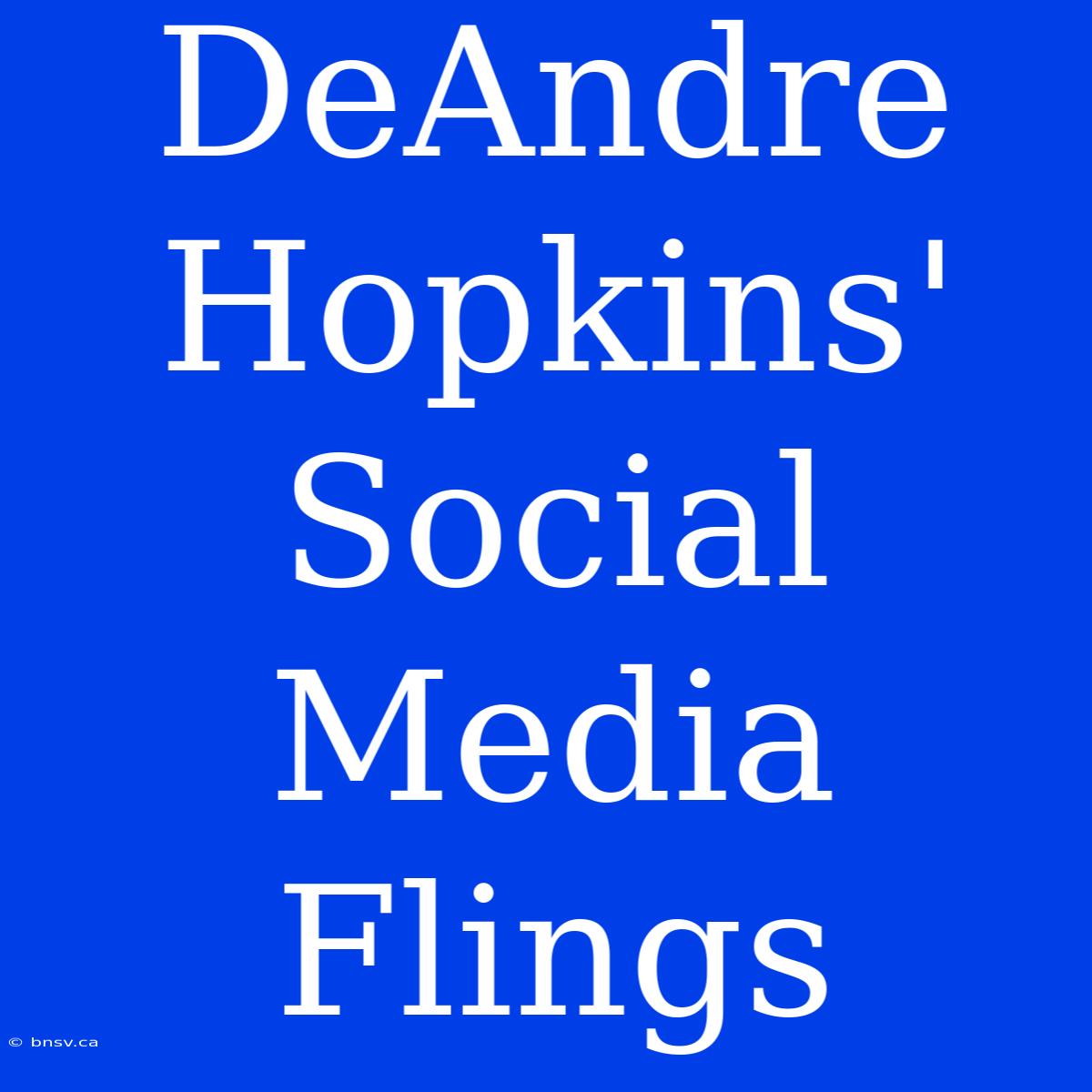 DeAndre Hopkins' Social Media Flings