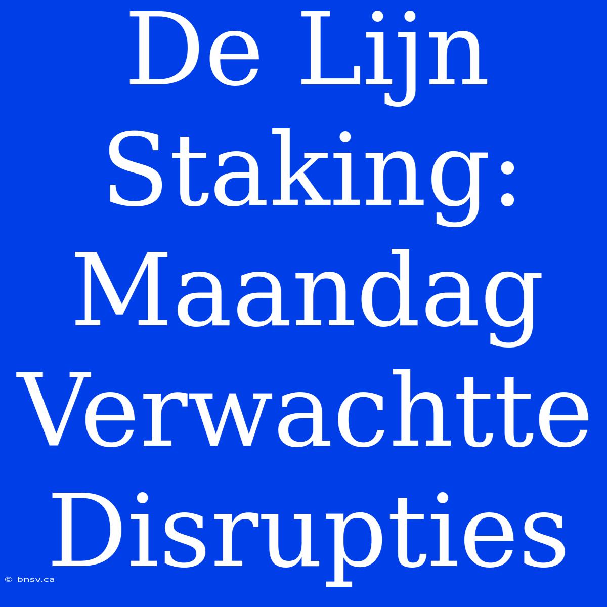 De Lijn Staking: Maandag Verwachtte Disrupties