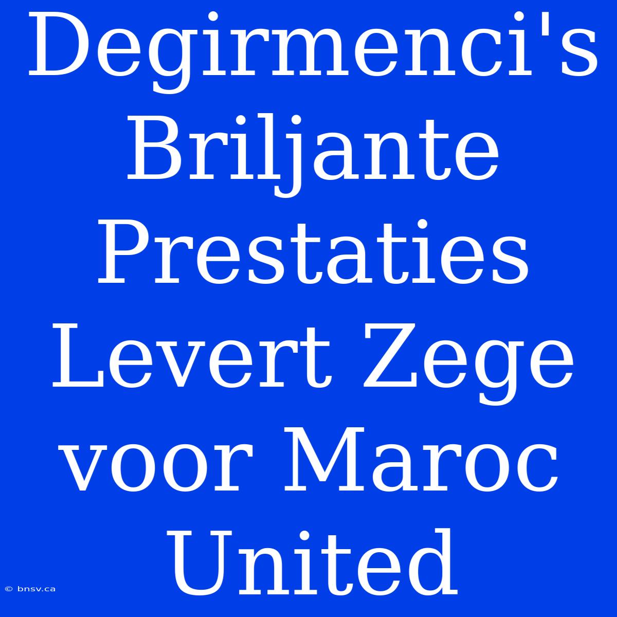 Degirmenci's Briljante Prestaties Levert Zege Voor Maroc United