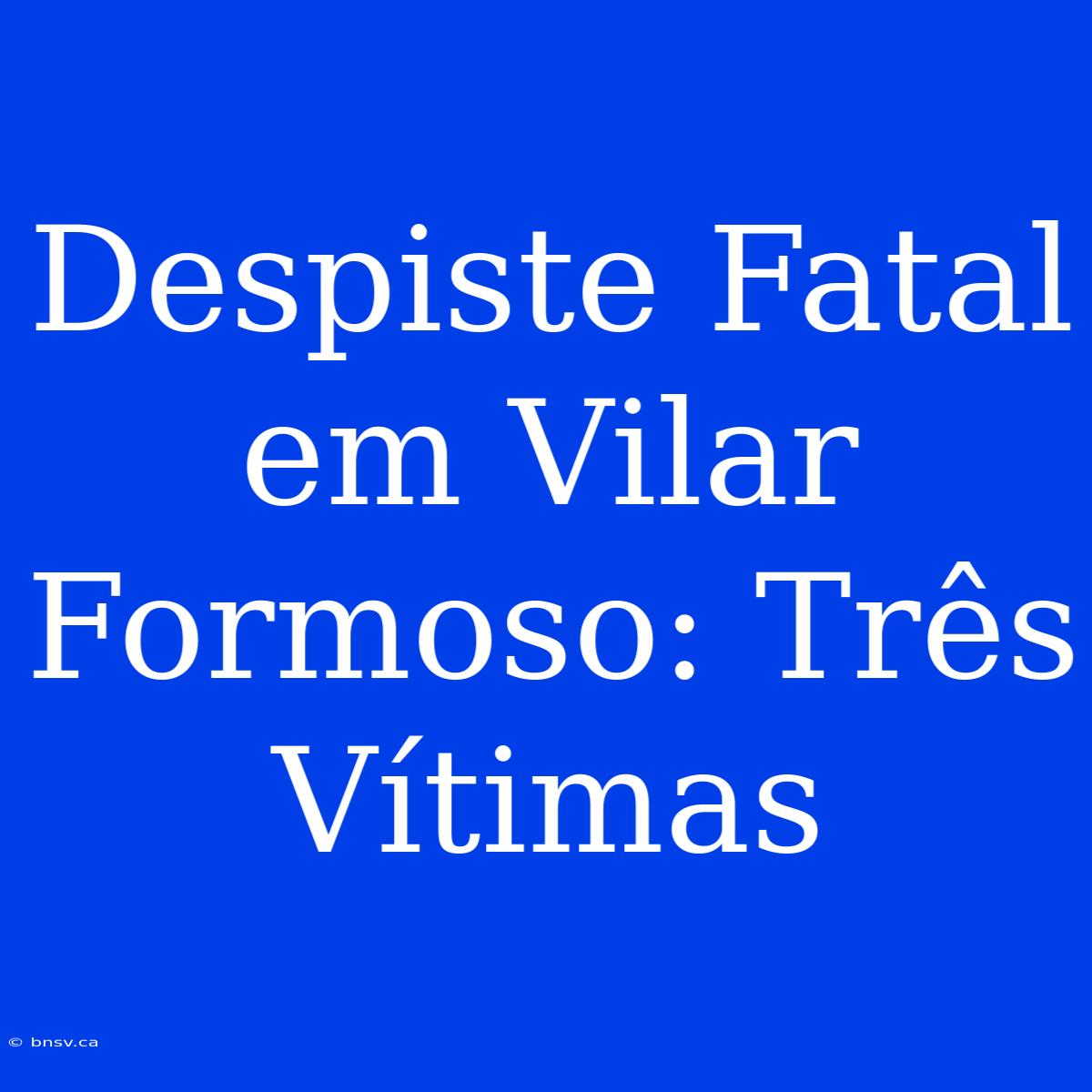 Despiste Fatal Em Vilar Formoso: Três Vítimas