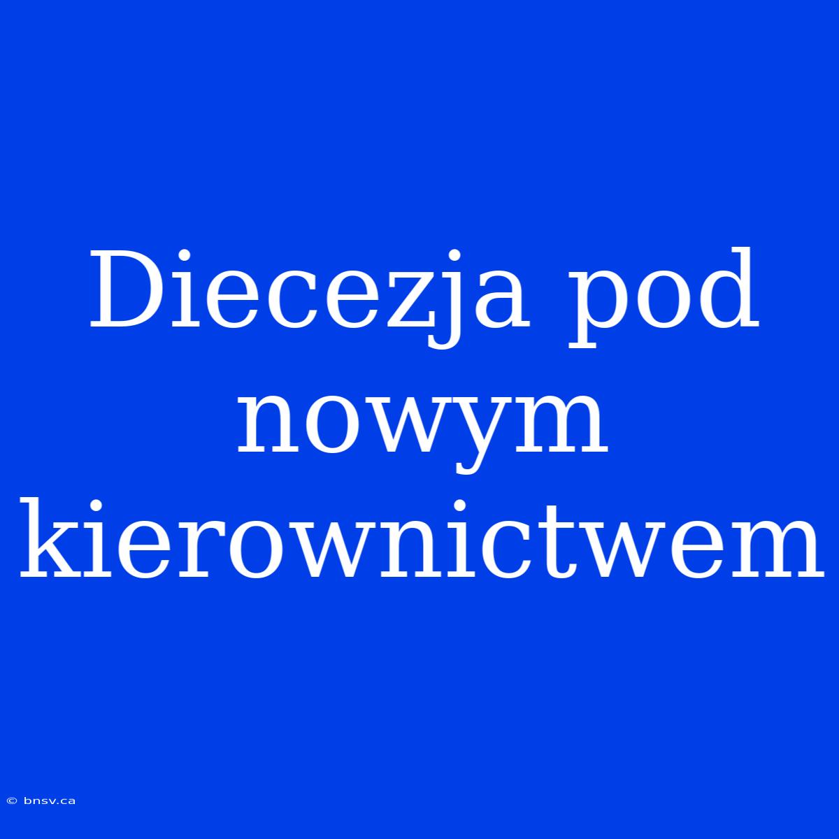 Diecezja Pod Nowym Kierownictwem