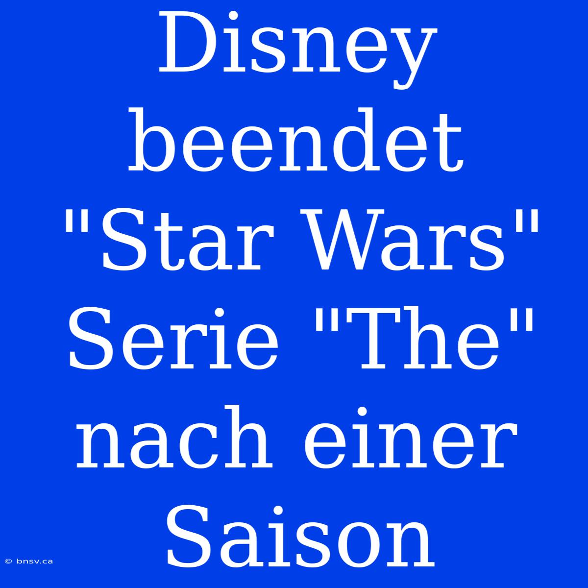 Disney Beendet 