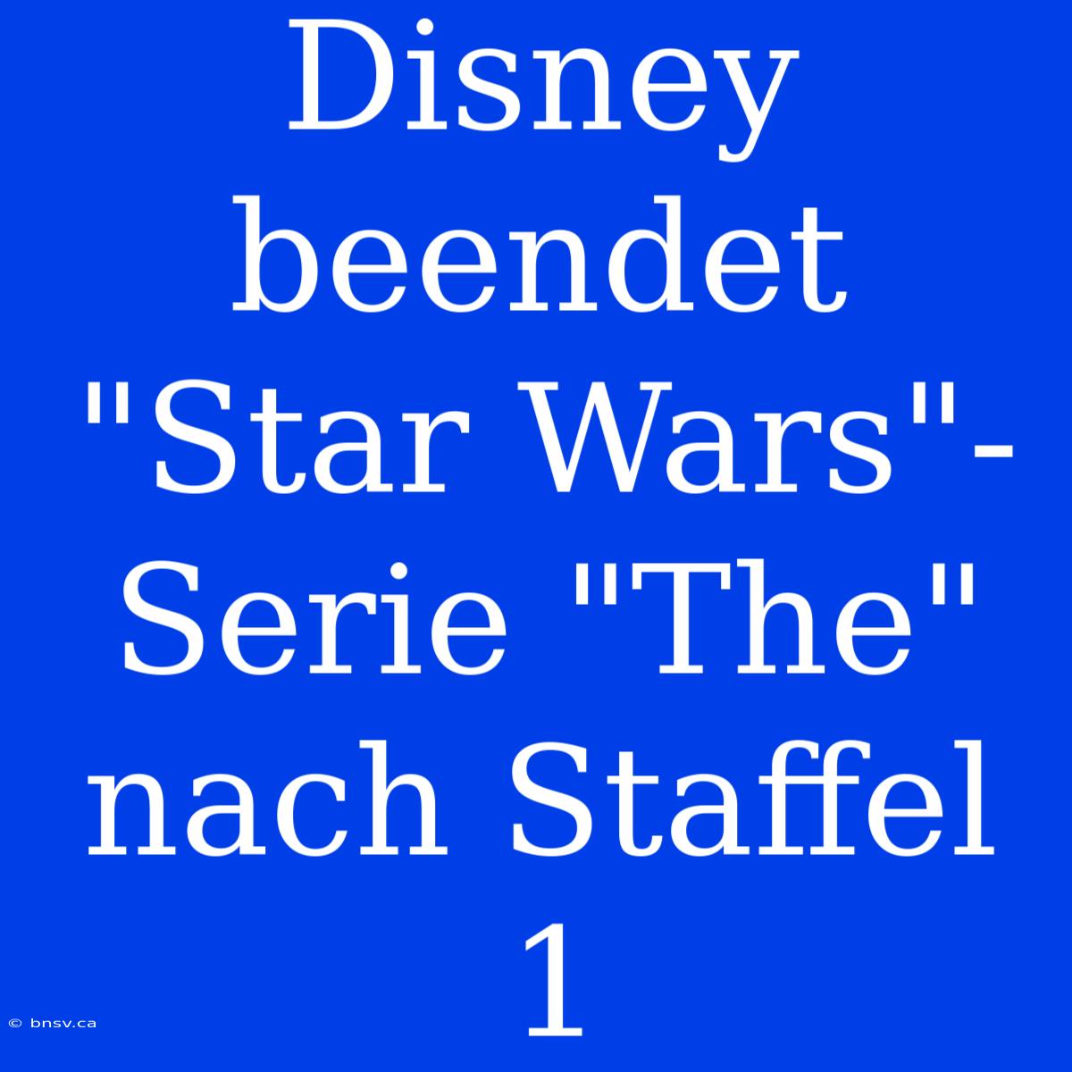 Disney Beendet 