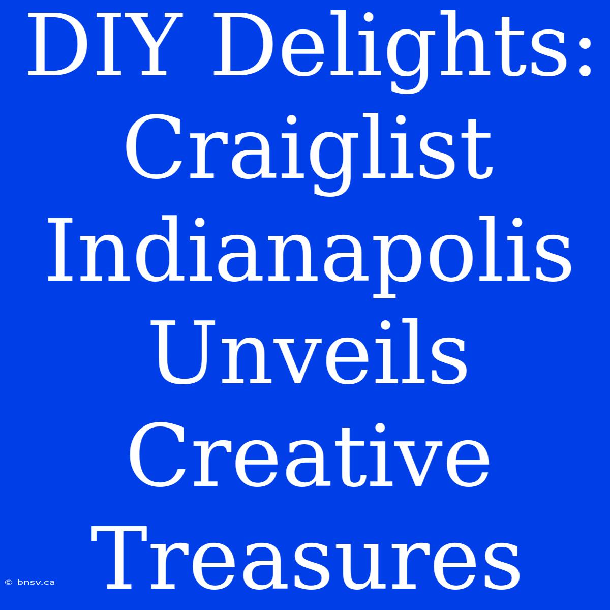 DIY Delights: Craiglist Indianapolis Unveils Creative Treasures