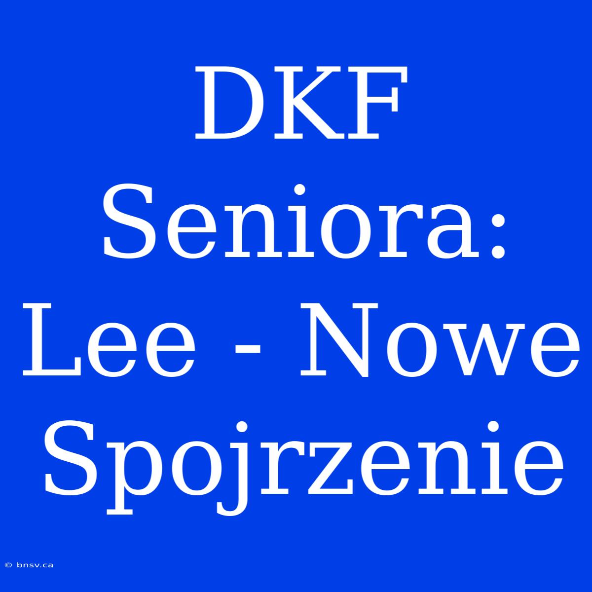 DKF Seniora: Lee - Nowe Spojrzenie