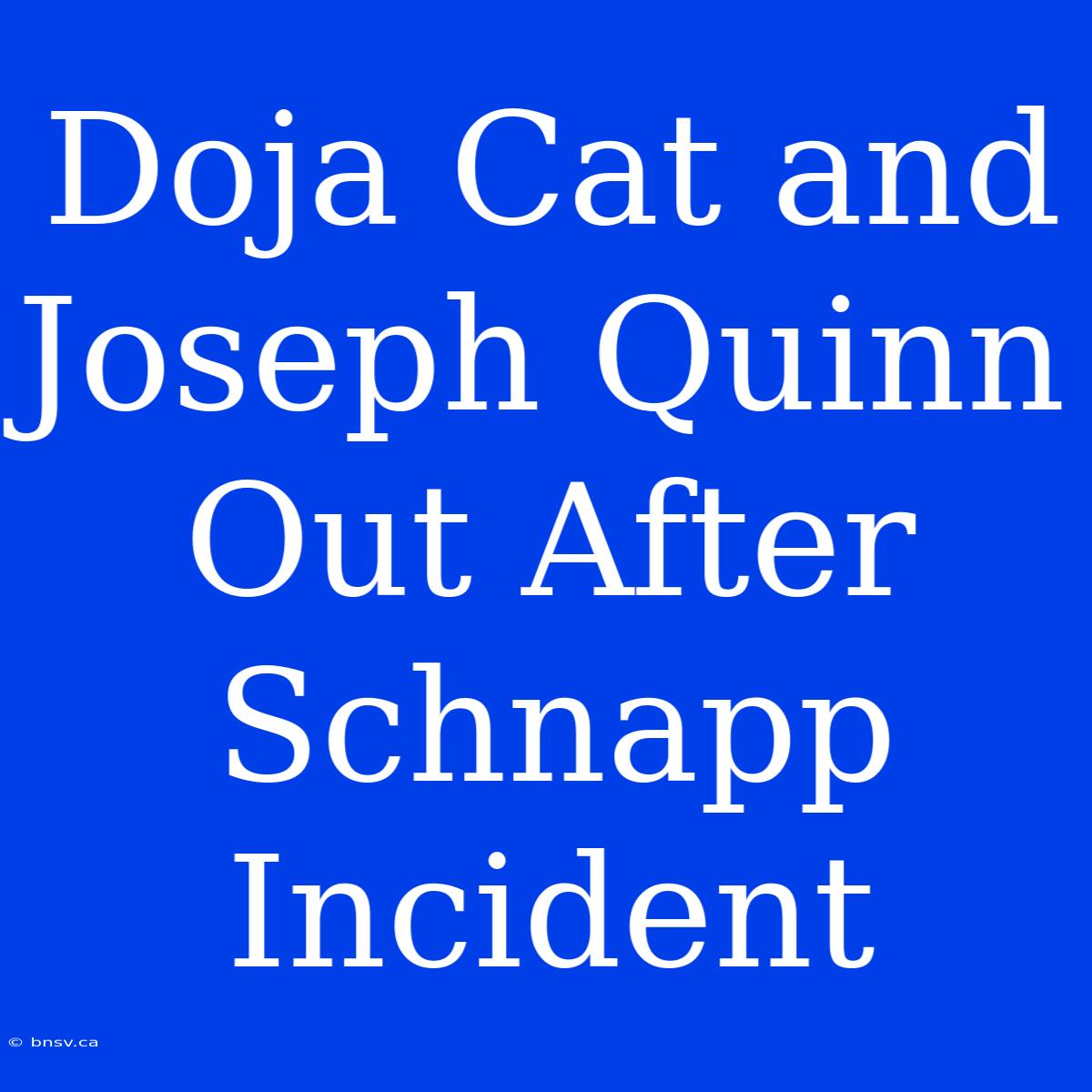 Doja Cat And Joseph Quinn Out After Schnapp Incident