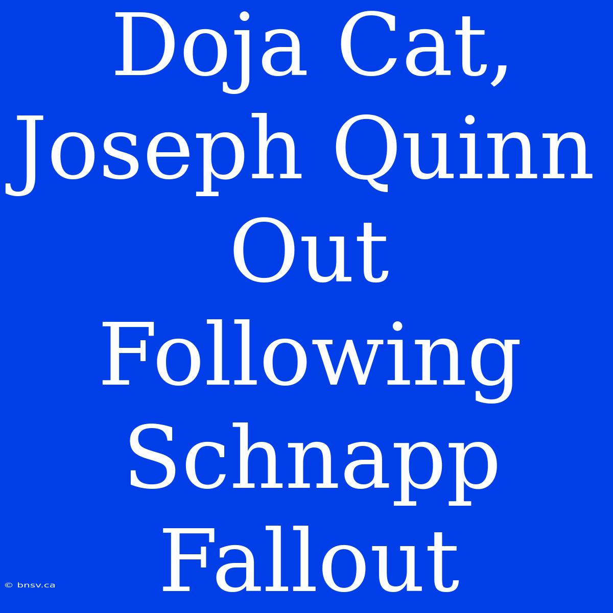 Doja Cat, Joseph Quinn Out Following Schnapp Fallout