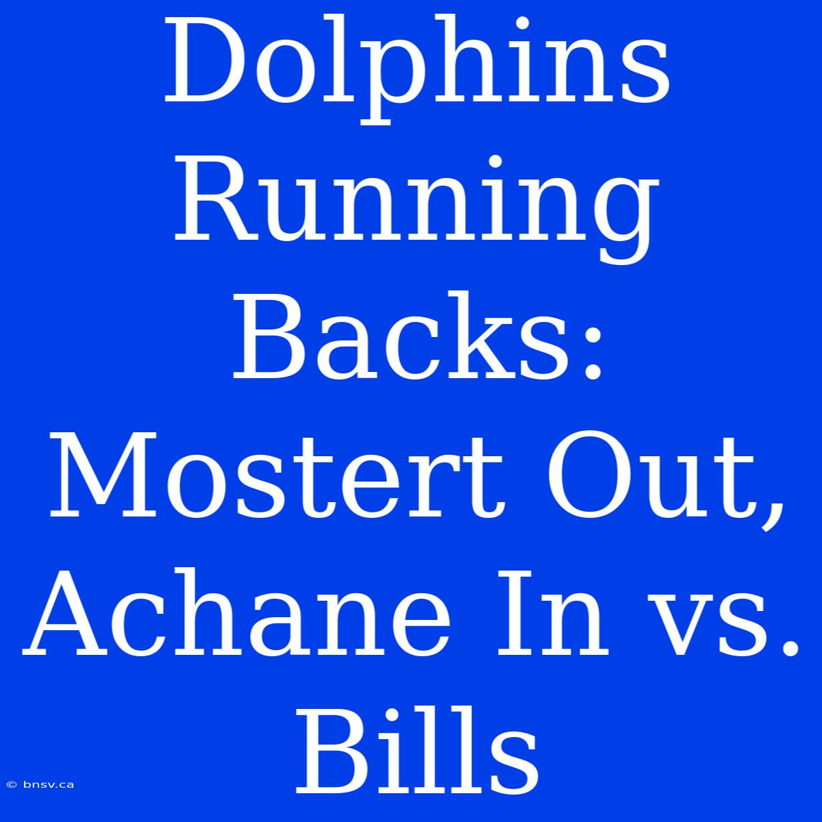 Dolphins Running Backs: Mostert Out, Achane In Vs. Bills