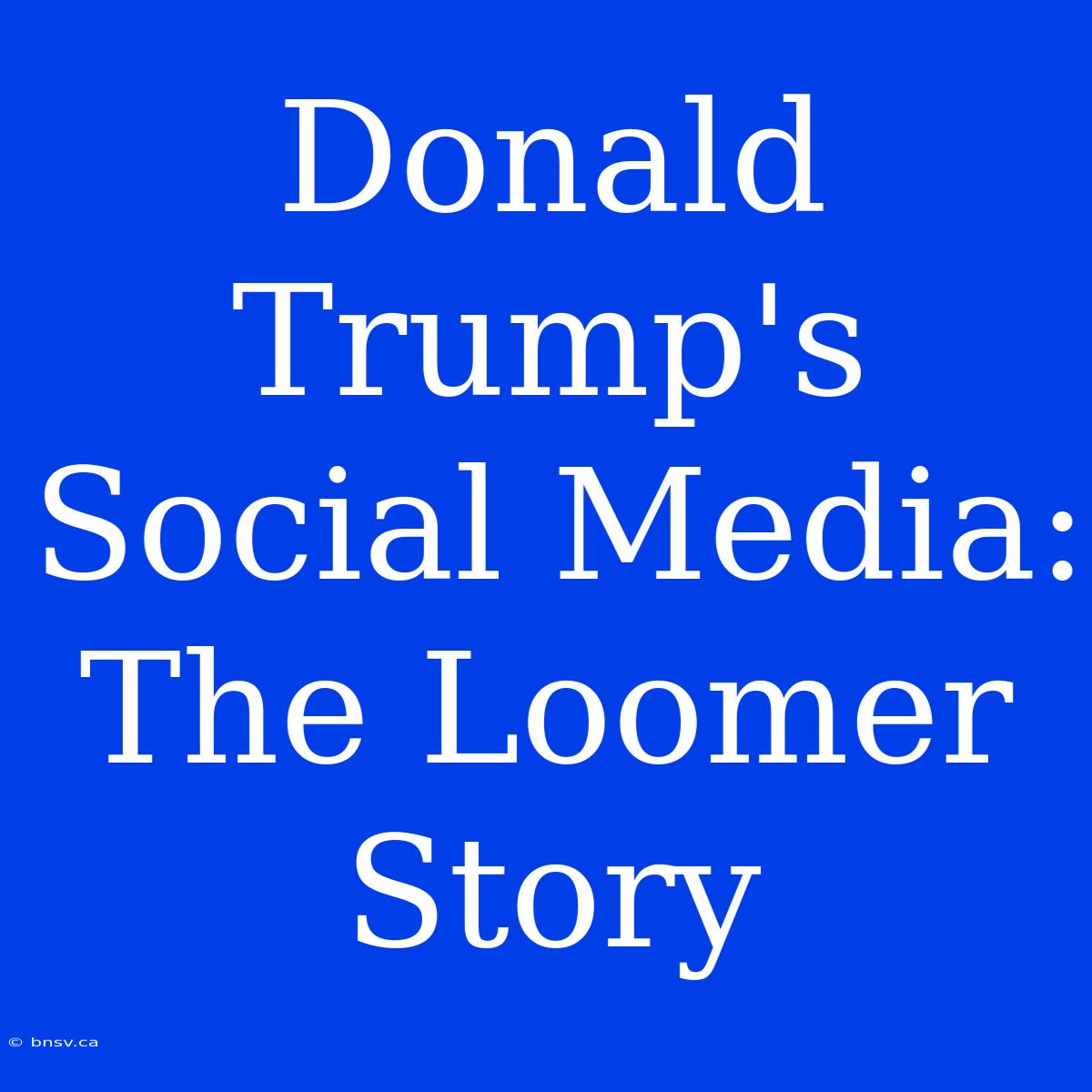 Donald Trump's Social Media: The Loomer Story