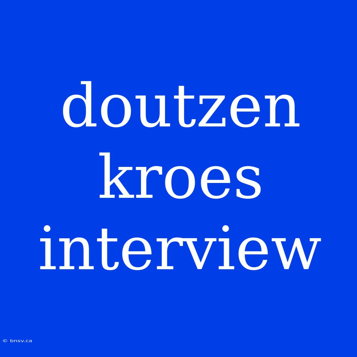 Doutzen Kroes Interview