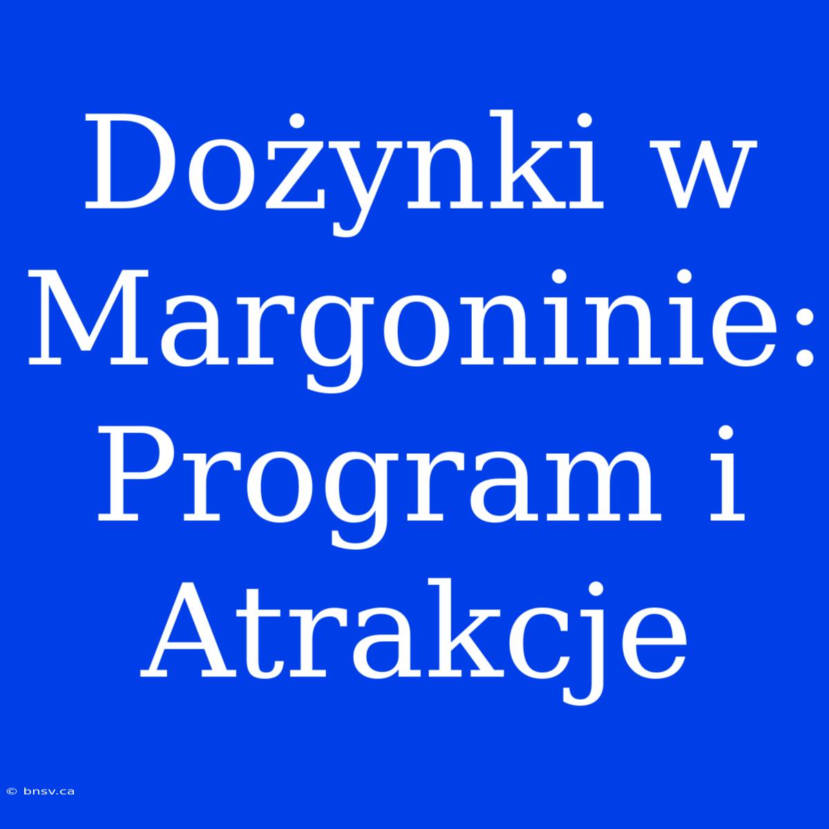 Dożynki W Margoninie: Program I Atrakcje