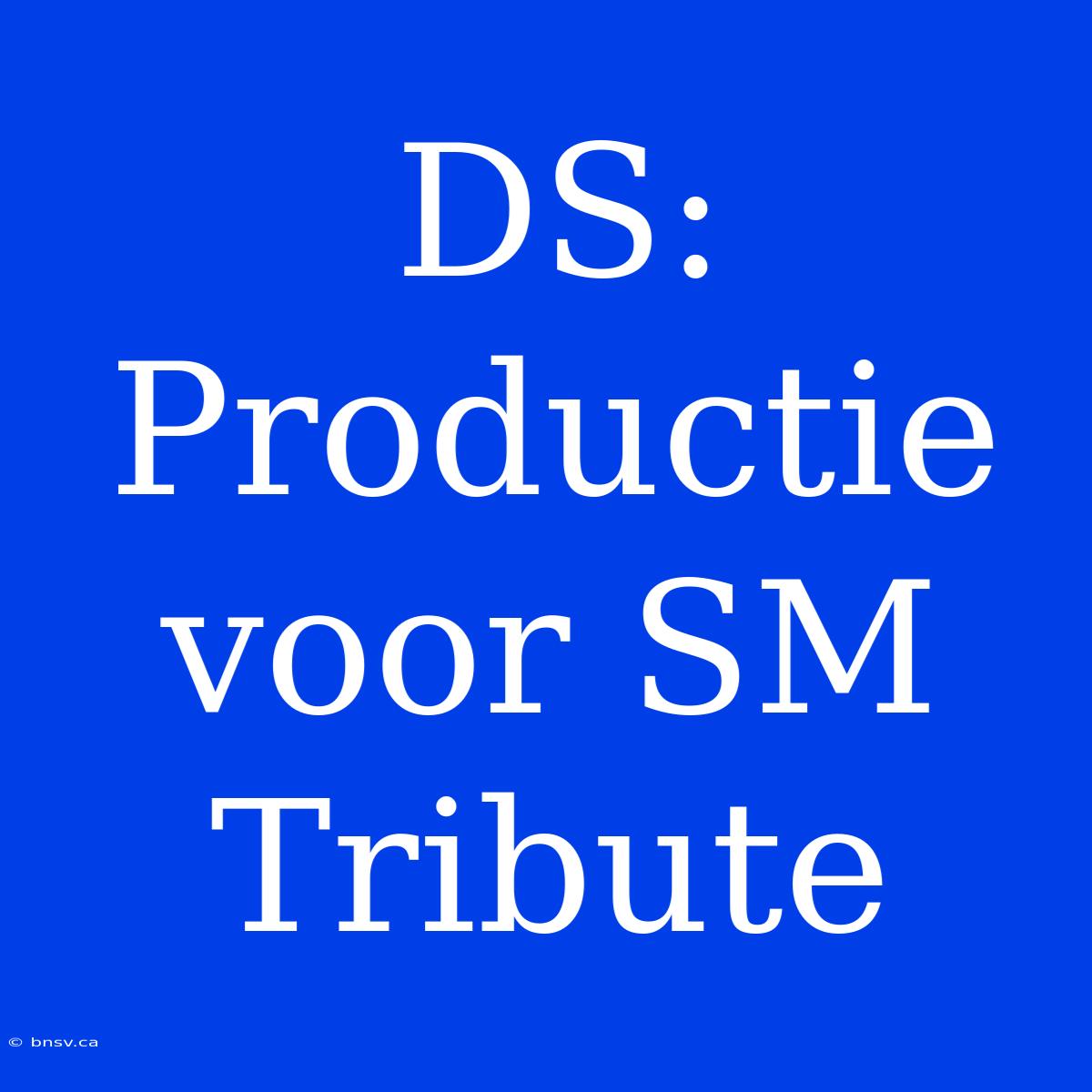 DS: Productie Voor SM Tribute