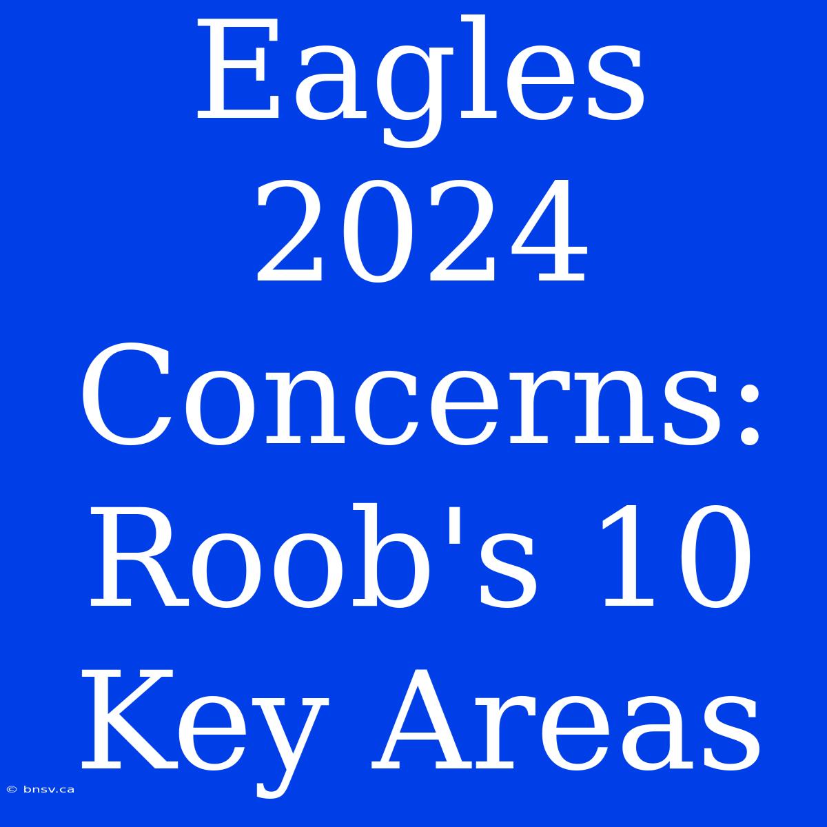 Eagles 2024 Concerns: Roob's 10 Key Areas