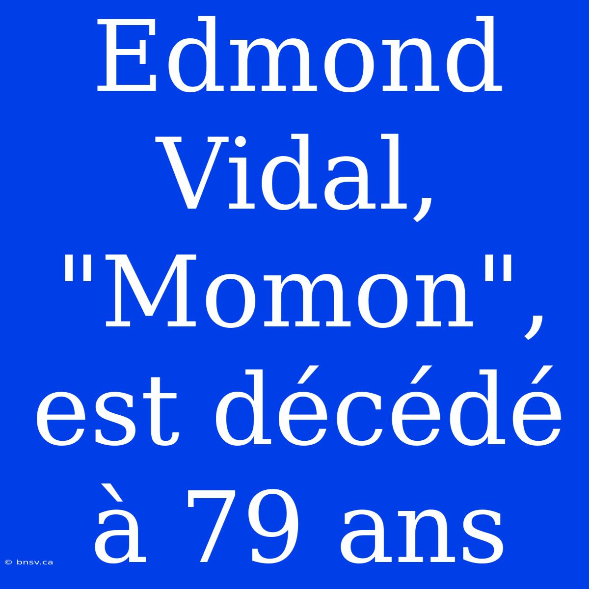 Edmond Vidal, 