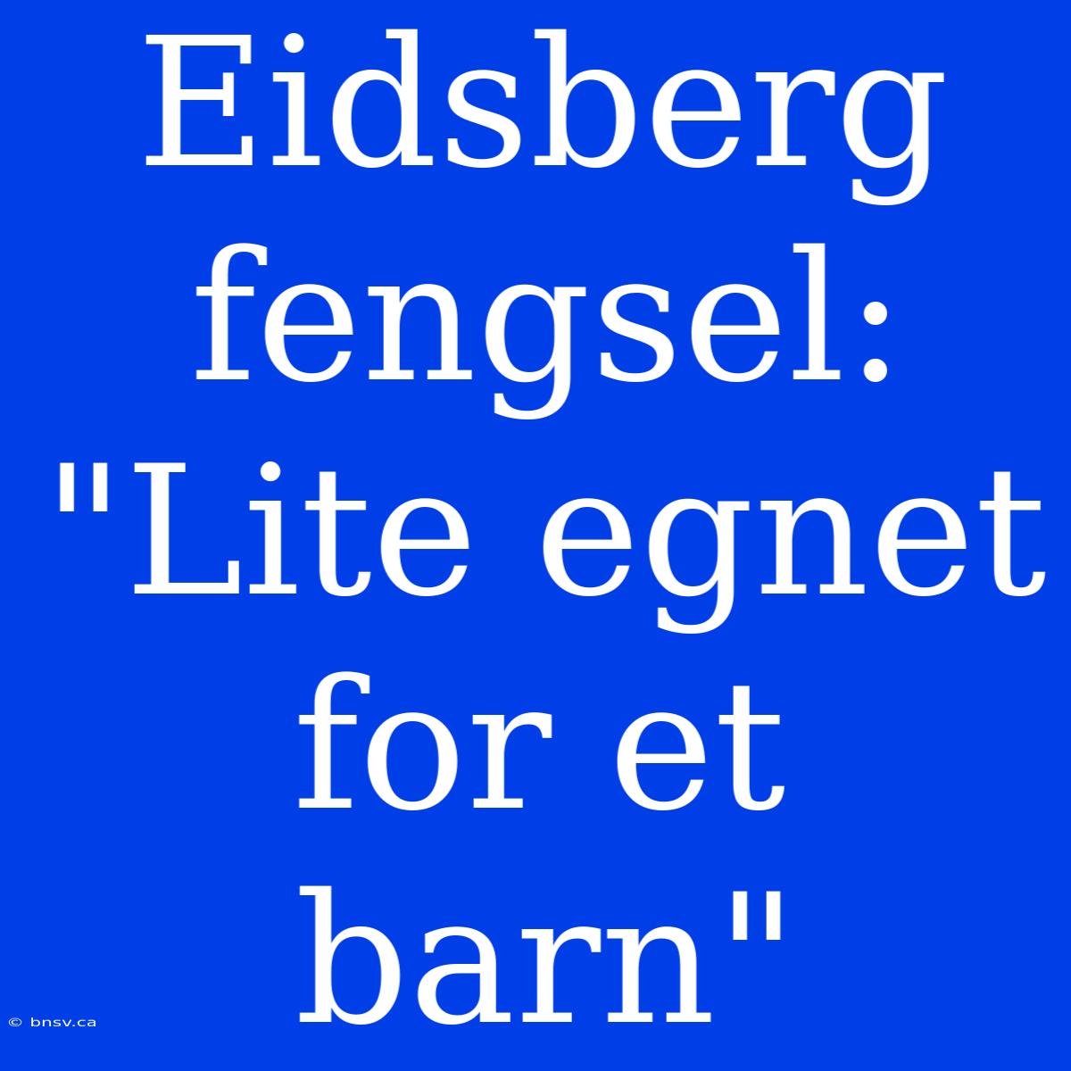 Eidsberg Fengsel: 