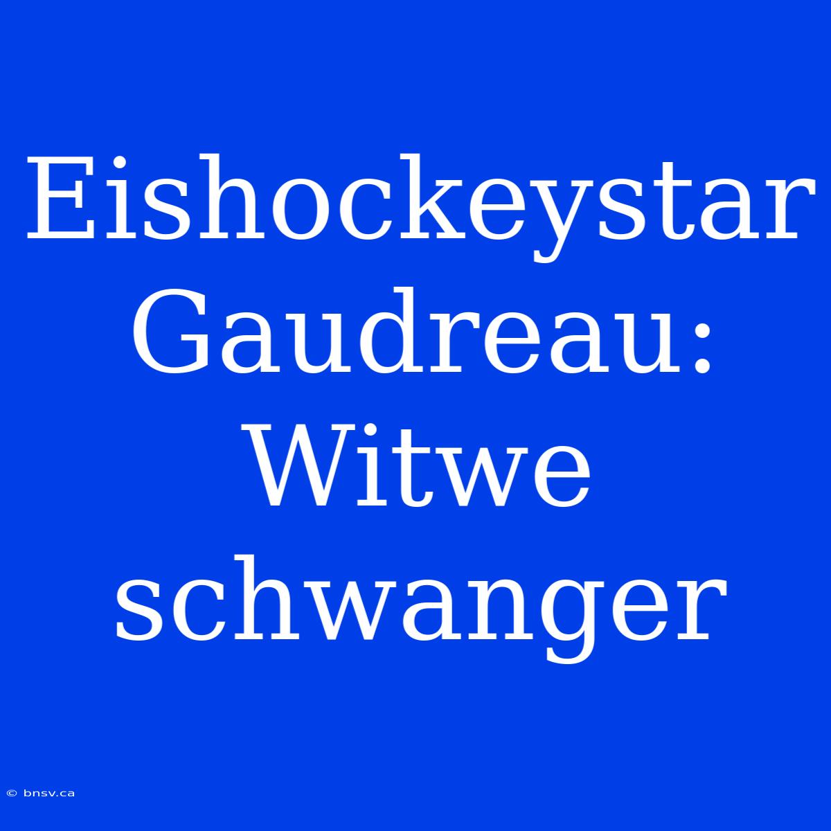 Eishockeystar Gaudreau: Witwe Schwanger