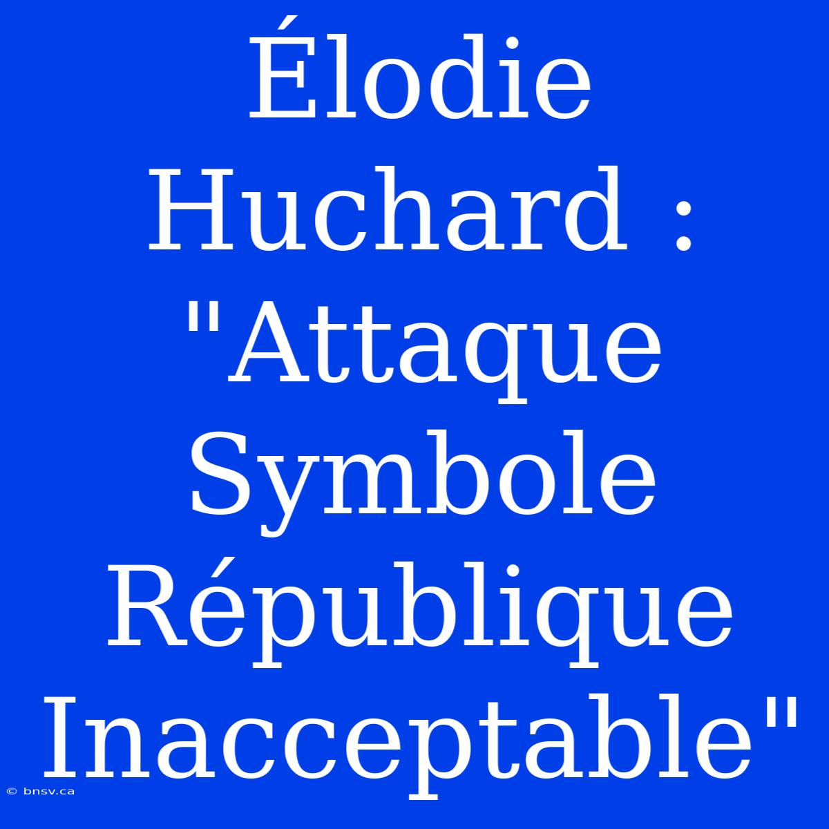 Élodie Huchard : 