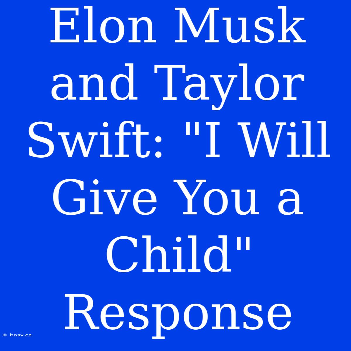 Elon Musk And Taylor Swift: 