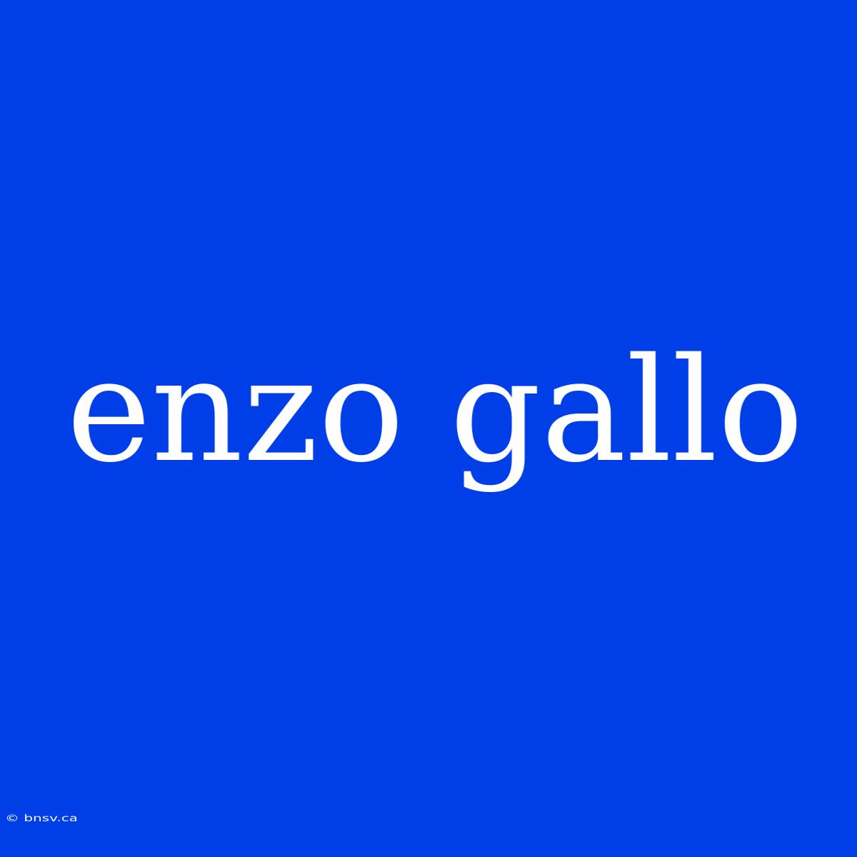 Enzo Gallo