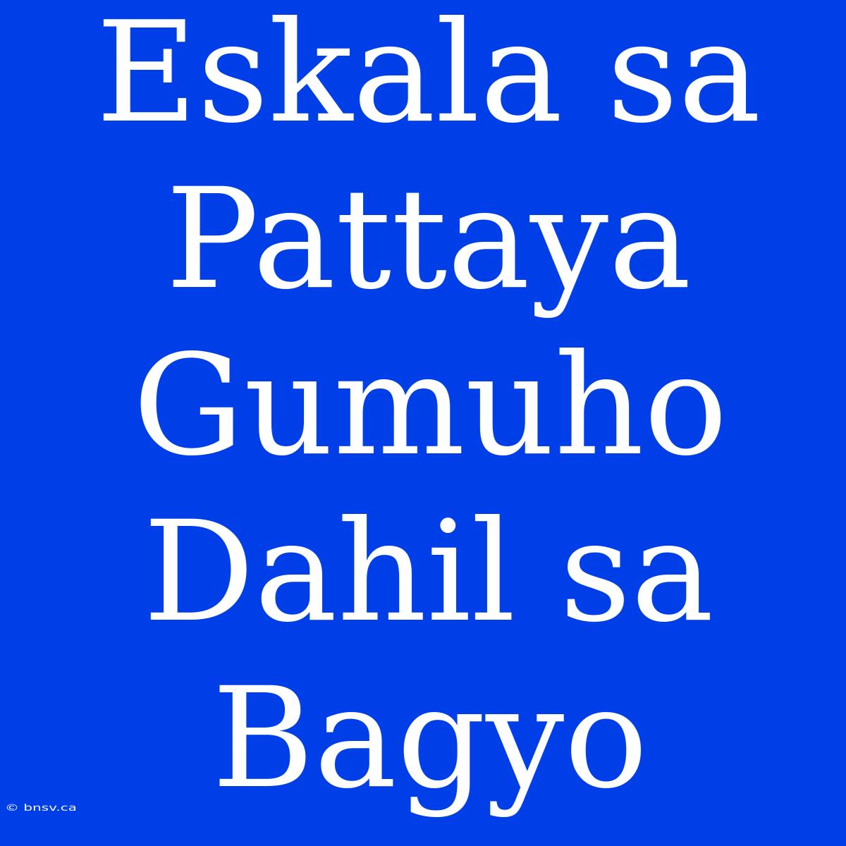 Eskala Sa Pattaya Gumuho Dahil Sa Bagyo