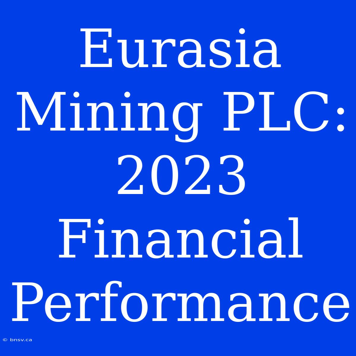 Eurasia Mining PLC: 2023 Financial Performance