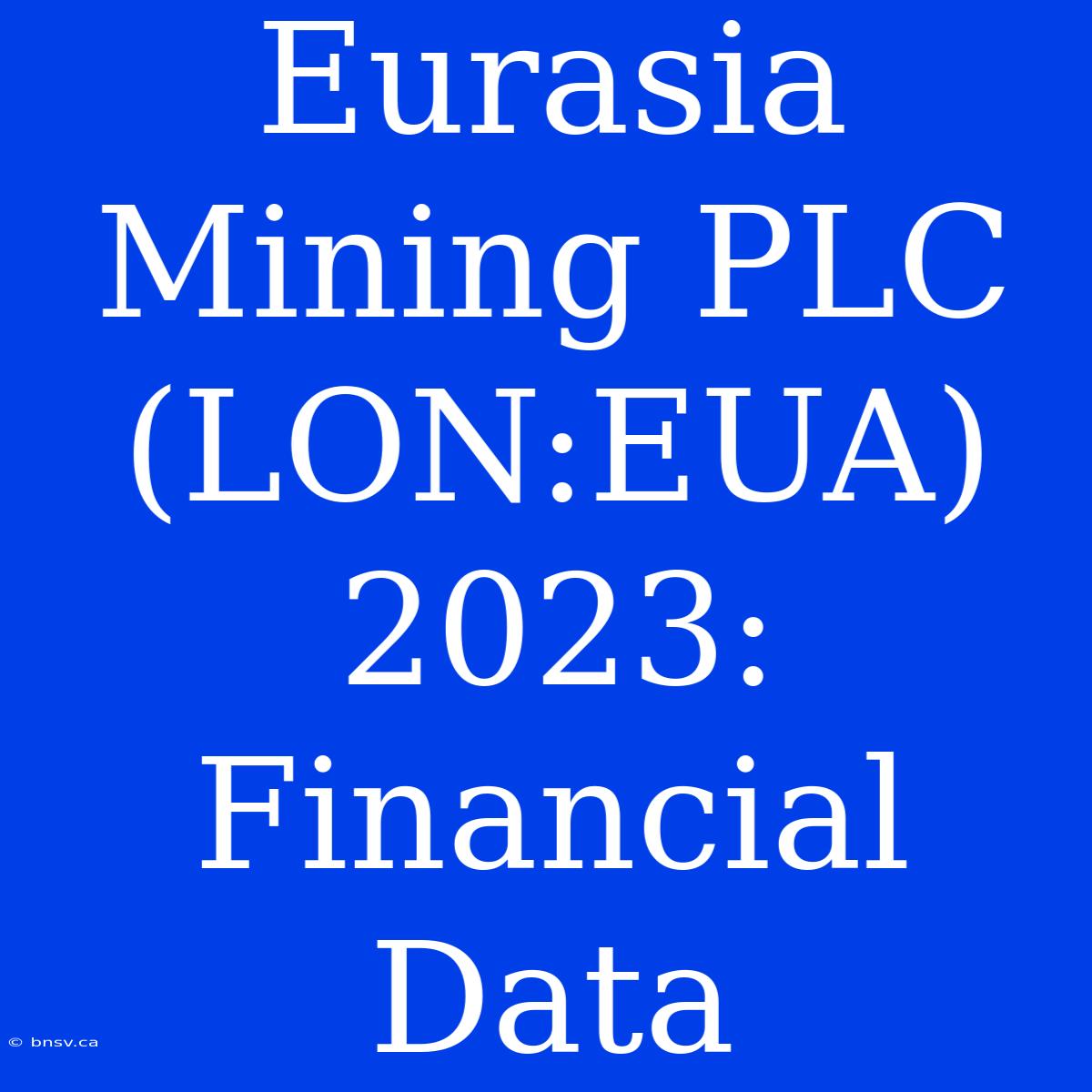 Eurasia Mining PLC (LON:EUA) 2023: Financial Data