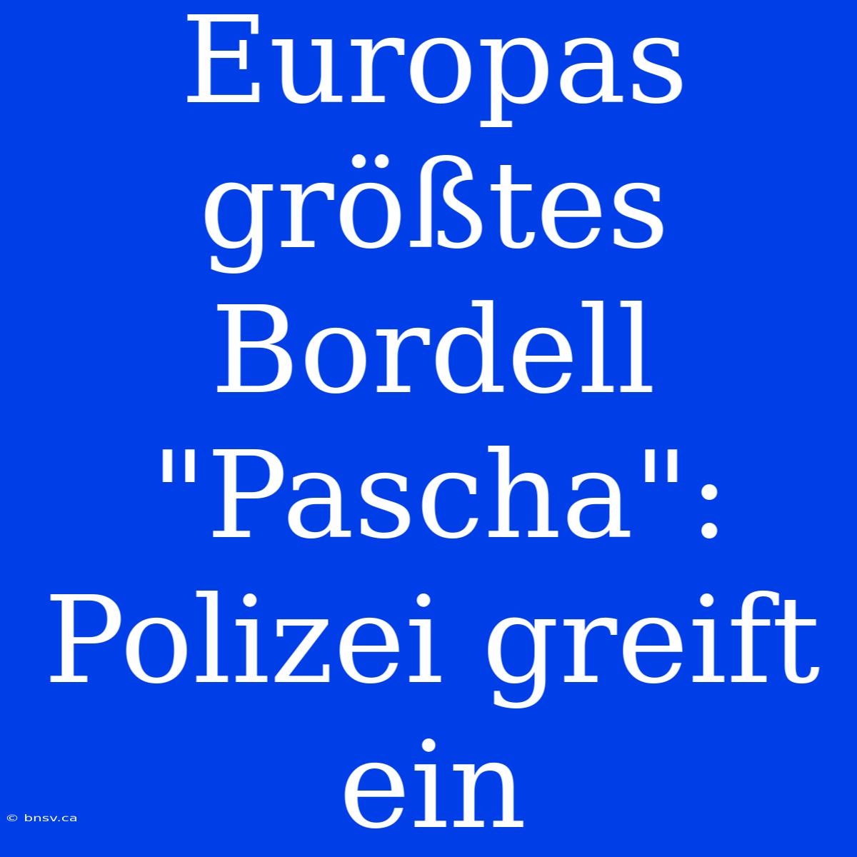 Europas Größtes Bordell 