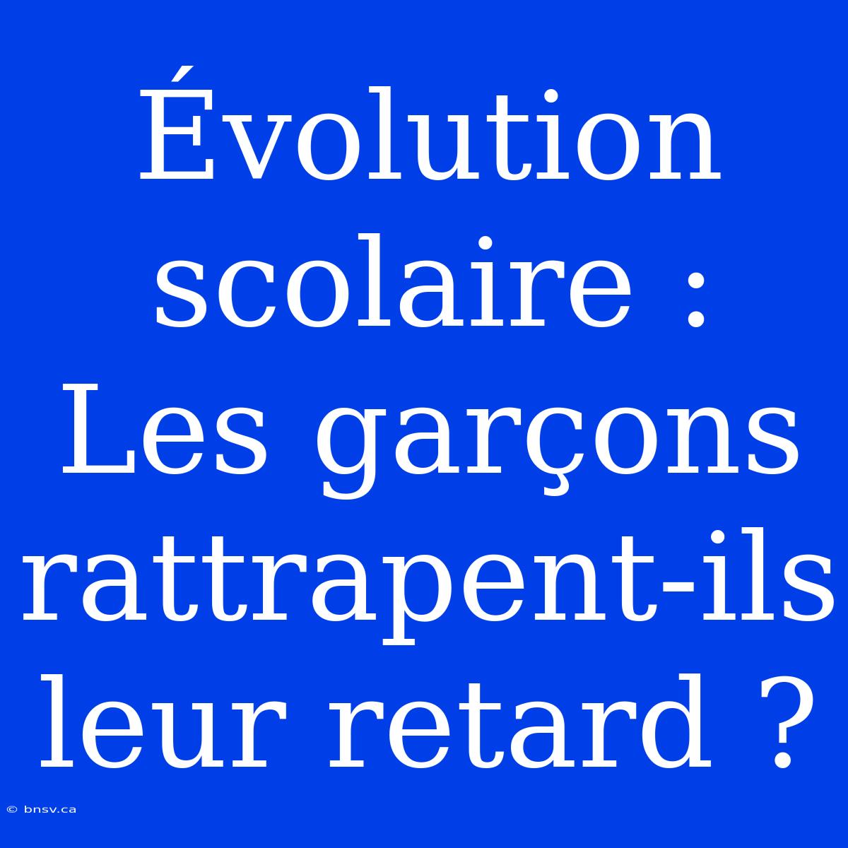 Évolution Scolaire : Les Garçons Rattrapent-ils Leur Retard ?