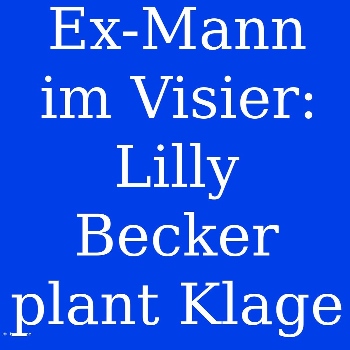 Ex-Mann Im Visier: Lilly Becker Plant Klage