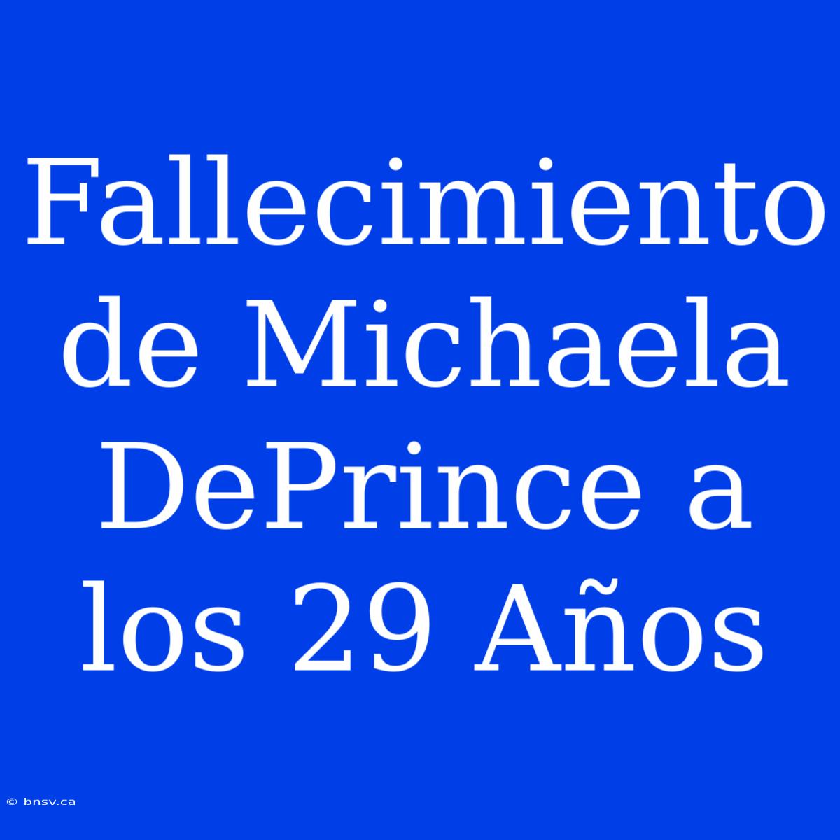 Fallecimiento De Michaela DePrince A Los 29 Años