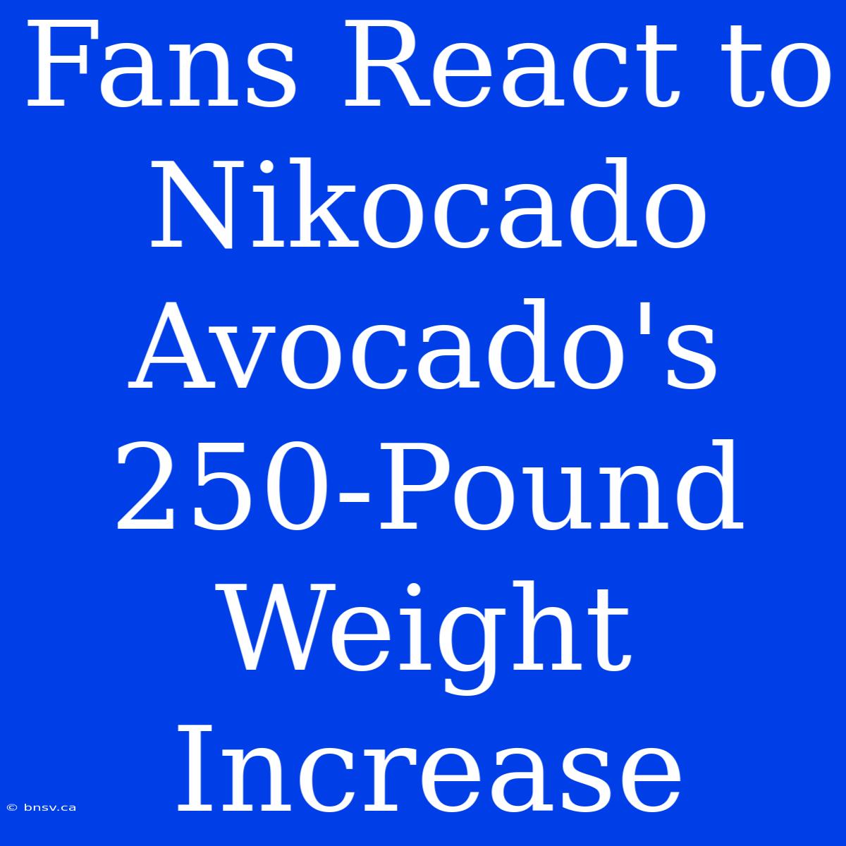 Fans React To Nikocado Avocado's 250-Pound Weight Increase