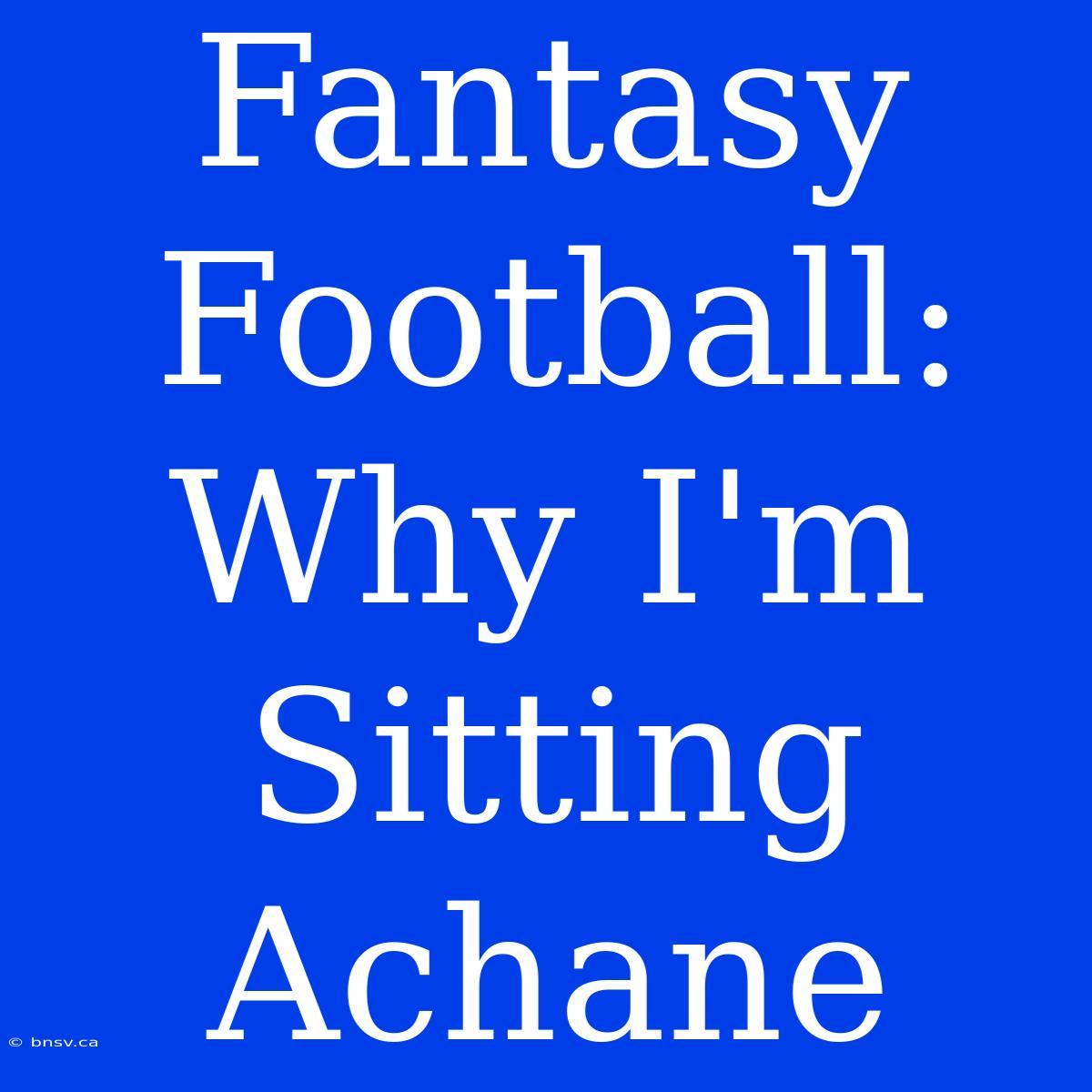 Fantasy Football: Why I'm Sitting Achane