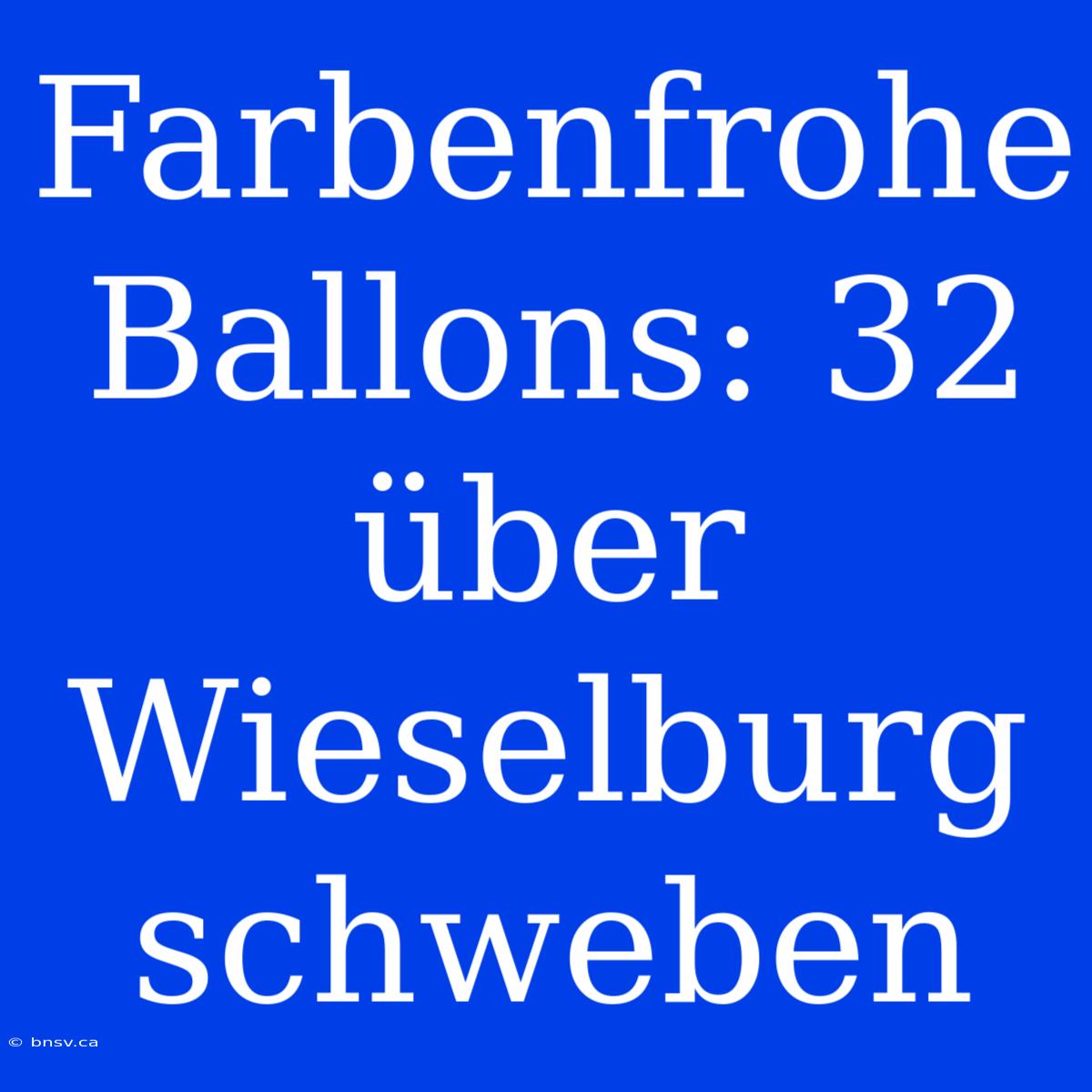 Farbenfrohe Ballons: 32 Über Wieselburg Schweben