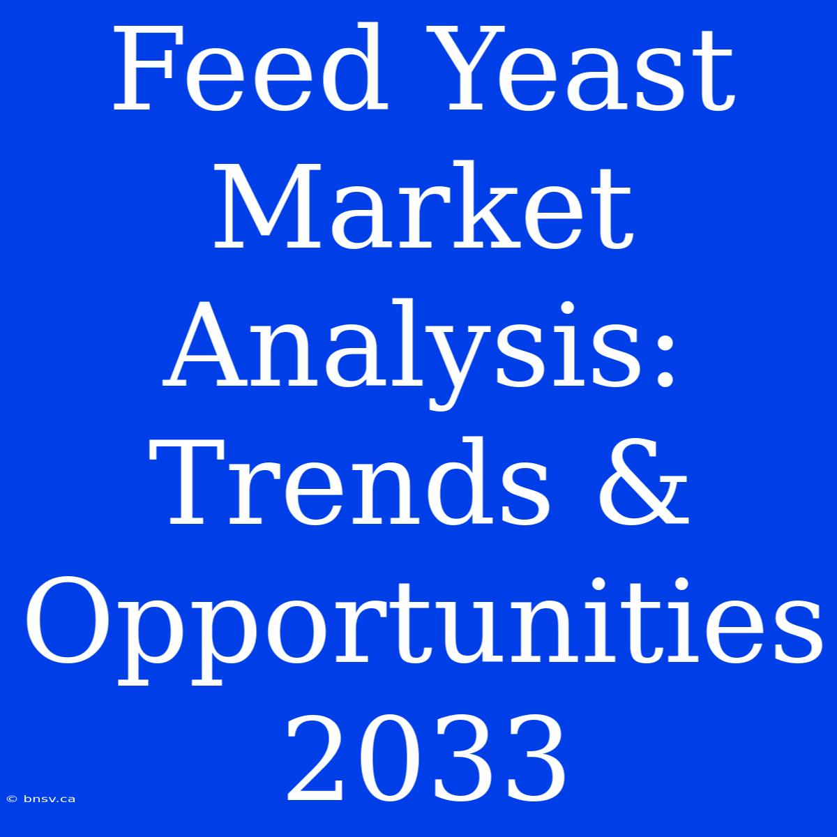 Feed Yeast Market Analysis: Trends & Opportunities 2033