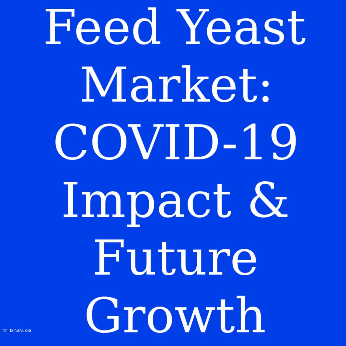 Feed Yeast Market: COVID-19 Impact & Future Growth