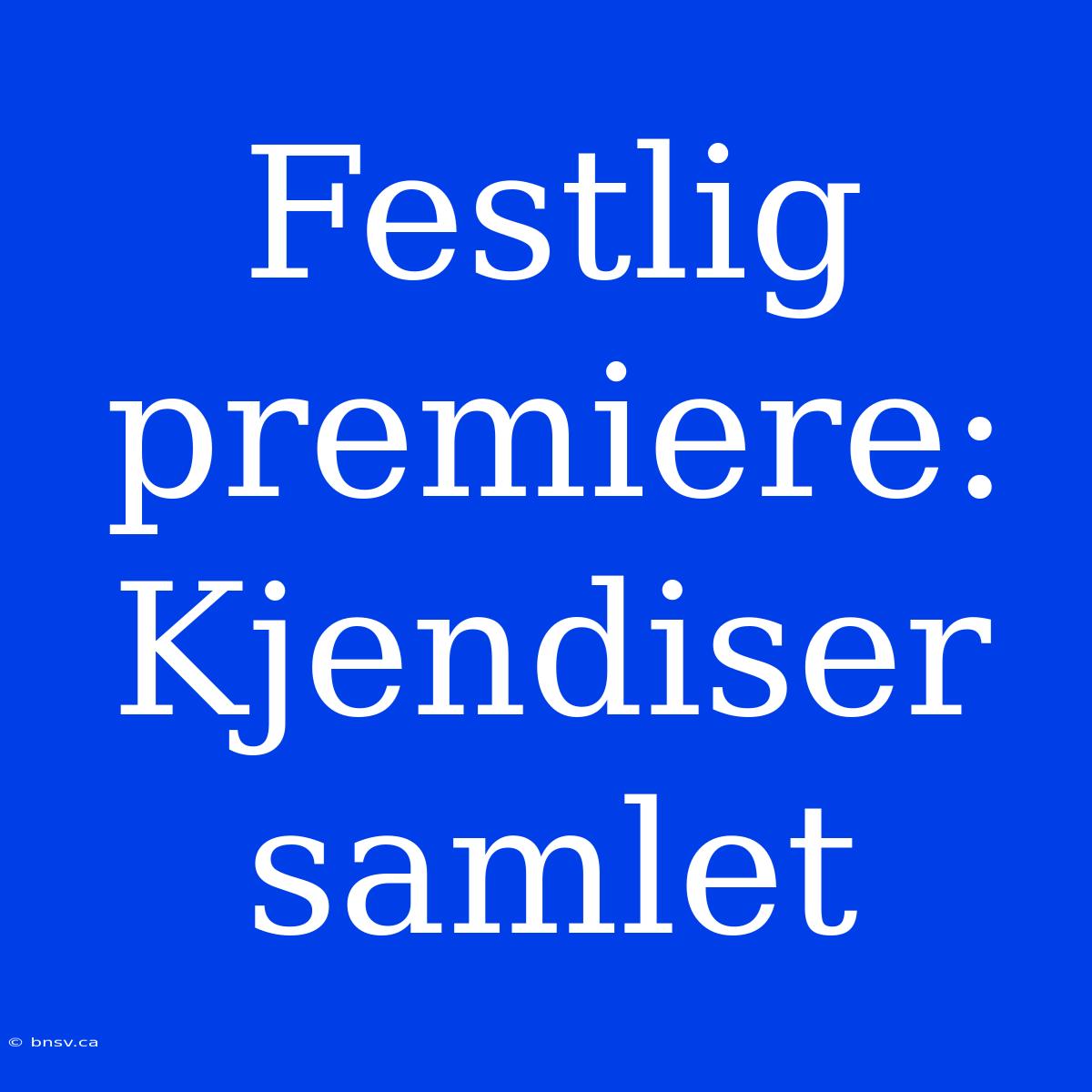 Festlig Premiere: Kjendiser Samlet