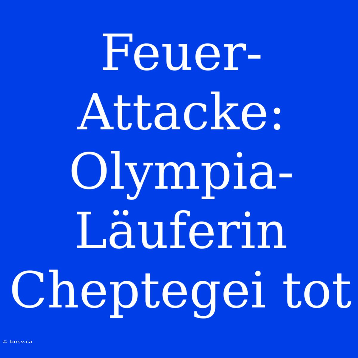 Feuer-Attacke: Olympia-Läuferin Cheptegei Tot