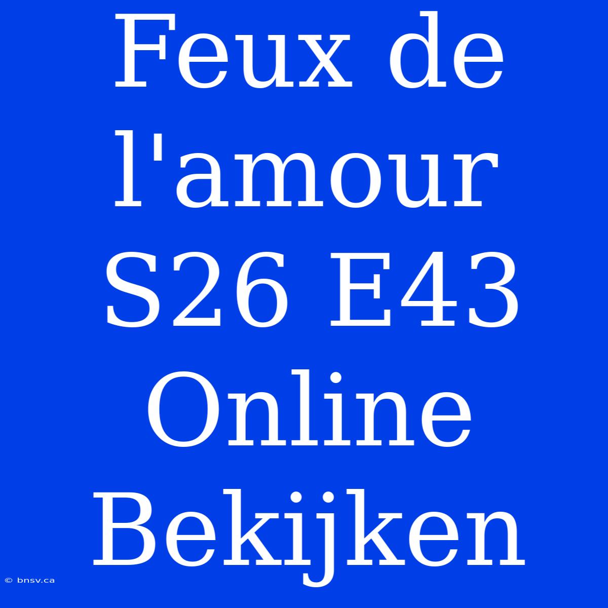 Feux De L'amour S26 E43 Online Bekijken