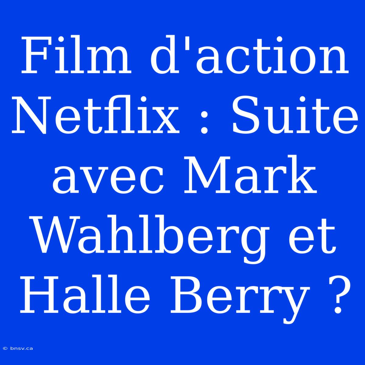 Film D'action Netflix : Suite Avec Mark Wahlberg Et Halle Berry ?