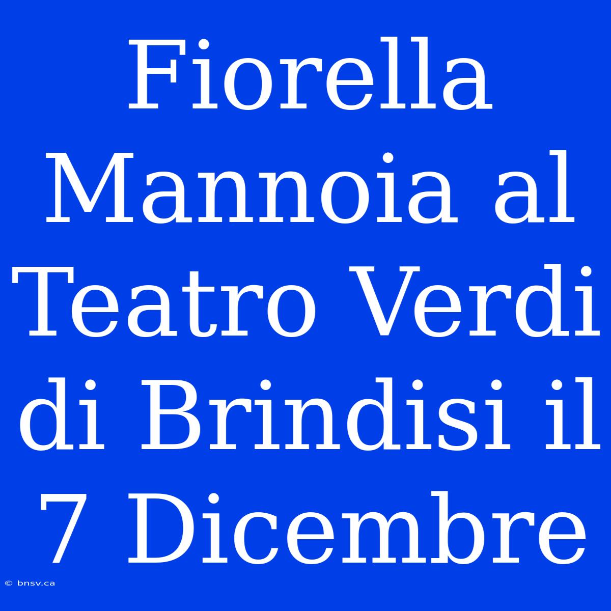 Fiorella Mannoia Al Teatro Verdi Di Brindisi Il 7 Dicembre