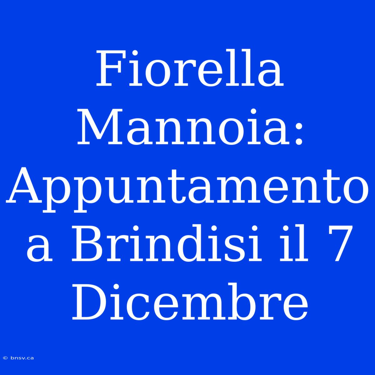 Fiorella Mannoia: Appuntamento A Brindisi Il 7 Dicembre