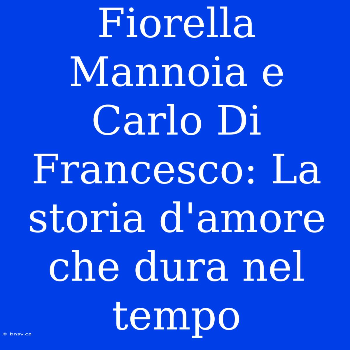 Fiorella Mannoia E Carlo Di Francesco: La Storia D'amore Che Dura Nel Tempo