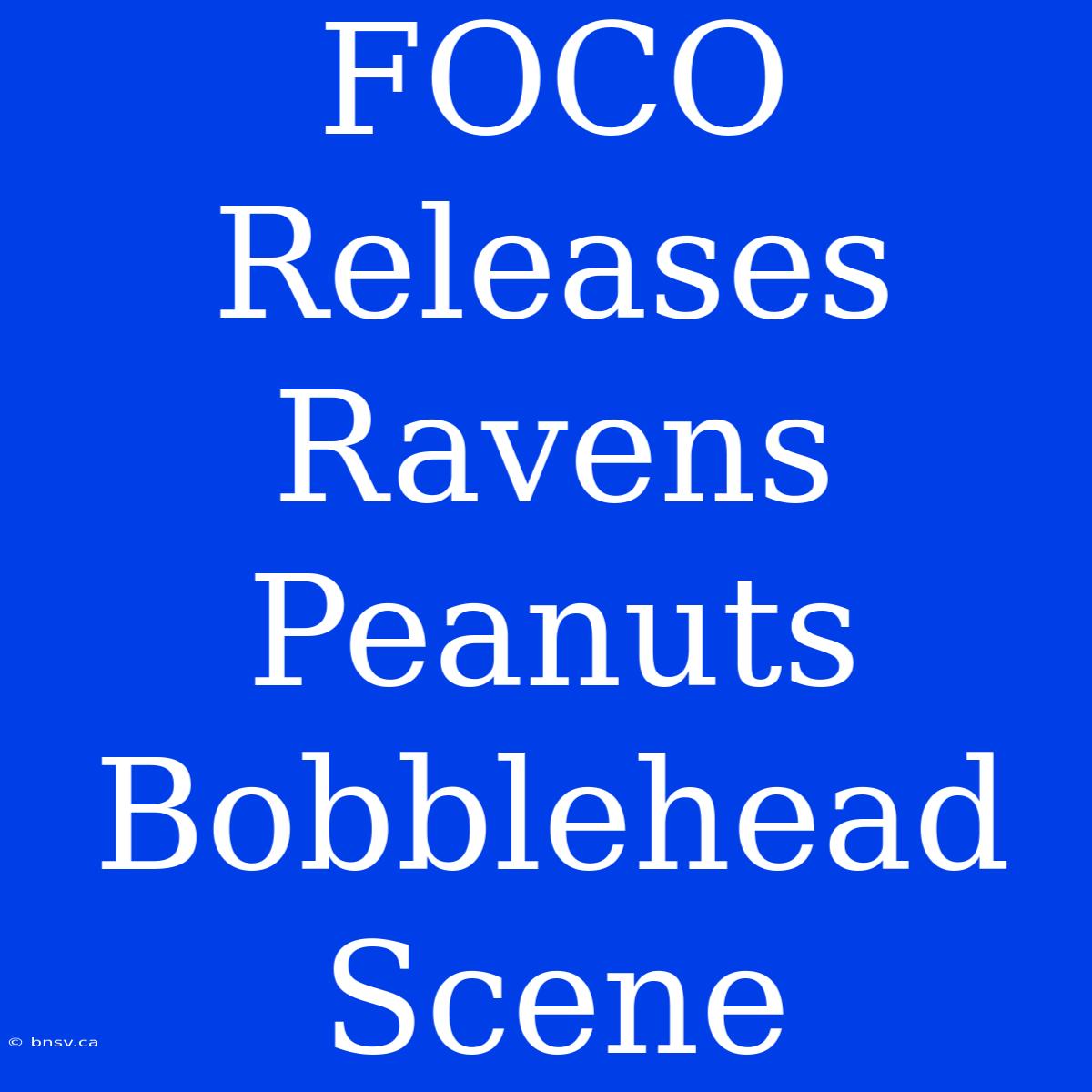 FOCO Releases Ravens Peanuts Bobblehead Scene